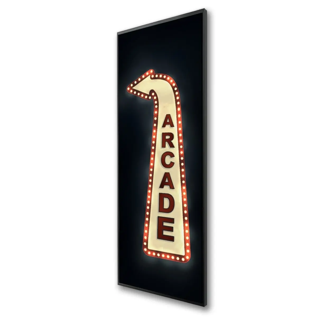 360 Stand Retro Framed Arcade Wall Artwork - 16x48 in. Framed Print with Vivid Colors, Artistic Home Decoration for Man Cave, Room, Arts 90S Retro Wall, Man Cave Decor, Entertainment Areas, 90S Classic Wall Arts, Retro Arcade Wall Arts