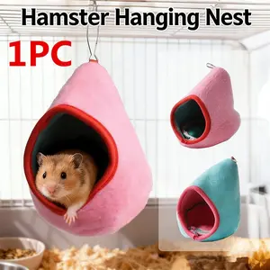 1pc Small Pet Supplies Hamster Hanging Nest Flower Rat Silk Bear Bed Cage Decoration Safe House