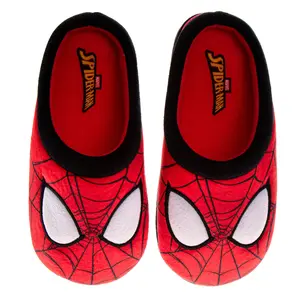 Spider-Man Men's Slippers Plush, and Fun House Shoes (Adult)