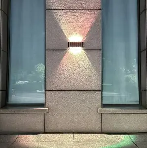 Set of 10 solar LED beads — new design, ultra-bright ambient wall lights for outdoor decoration; waterproof wall lights suitable for exterior wall washing/cleaning