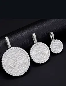 925 silver pendant mossianite diamond