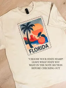 CUSTOM State Stamp Graphic Top