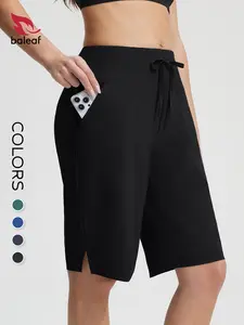 BALEAF long Swim Shorts For Women Bermuda High Waisted Quick Dry Swimming Bottoms Knee Length Tummy Control Swimsuits with Pockets Liner