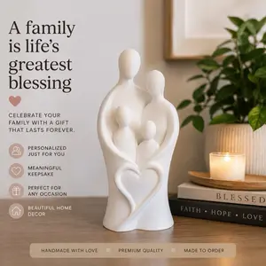 Personalized Family Sculpture | Custom Family Figurine | Modern Family Statue | Personalized Gift for Parents | Mother’s Day Gift | 3D Printed Home Decor