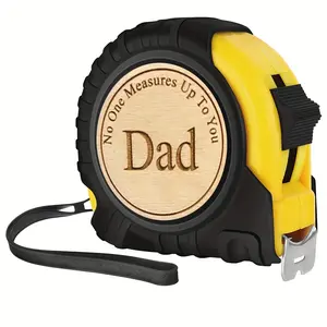 Father's Day Gift for Dad, Christmas & Halloween Gifts, Woodworking Tools, Carpenter Gift, Engraving Ruler 24.6 Feet Long, Engraved Tape Measure, No One Measures Up To You