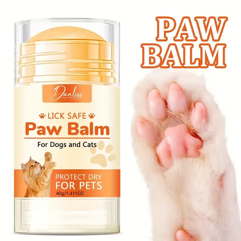 Natural Pet Paw Balm 1.4oz Stick- Soothes and Relieves Dry, Cracked & Damaged Paws - Moisturizer & Protection for Dog Feet & Foot Pads,Lick-Safe