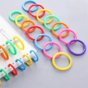 50pcs Binder Ring Plastic Binding Ring Ring Buckle Random Color