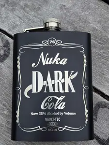 Nuka Dark Flask - Laser Engraved Product Name Displayed