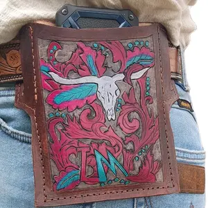 Custom Handmade Leather Belt Phone Holster for Men