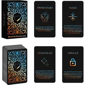 48 Tarot Cards Set, 13x8cm Mind Info Oracle Deck, Spiritual Insight, Intuition, Inner Wisdom & Hidden Truth Guidance Tools for Life & Career Decisions, Daily Readings, Perfect Gift Idea Card Games