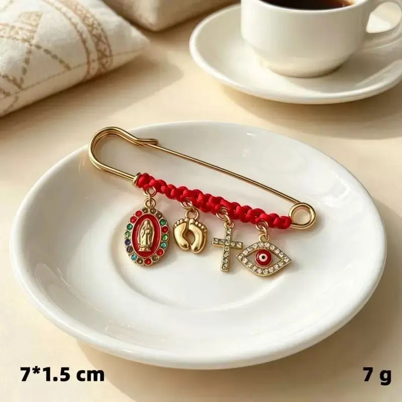 Red Cord Evil Eye Pin 