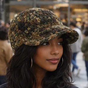 Crochet Baseball cap - camouflage