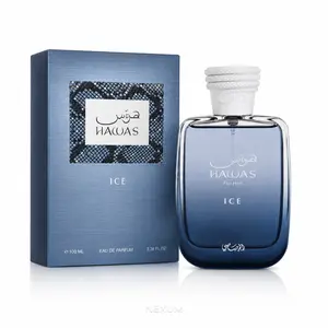 Rasasi Hawas Ice for Him Eau de Parfum (100ml) - Fresh Citrus-Woody Luxury Arabian Fragrance, Long-Lasting Men's Cologne