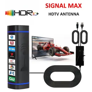 Digital Signal Antenna for Smart TV Indoor, 300+ Mile Long Range with Smart IC Chip, Supports More Free Local Channels, Perfect for Family Room, Bedroom, Caravan, Office