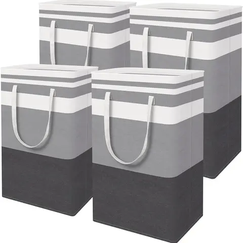 2-piece/4-piece large laundry basket bag waterproof independent foldable high leg with extended handle cotton storage camping apartment home campus