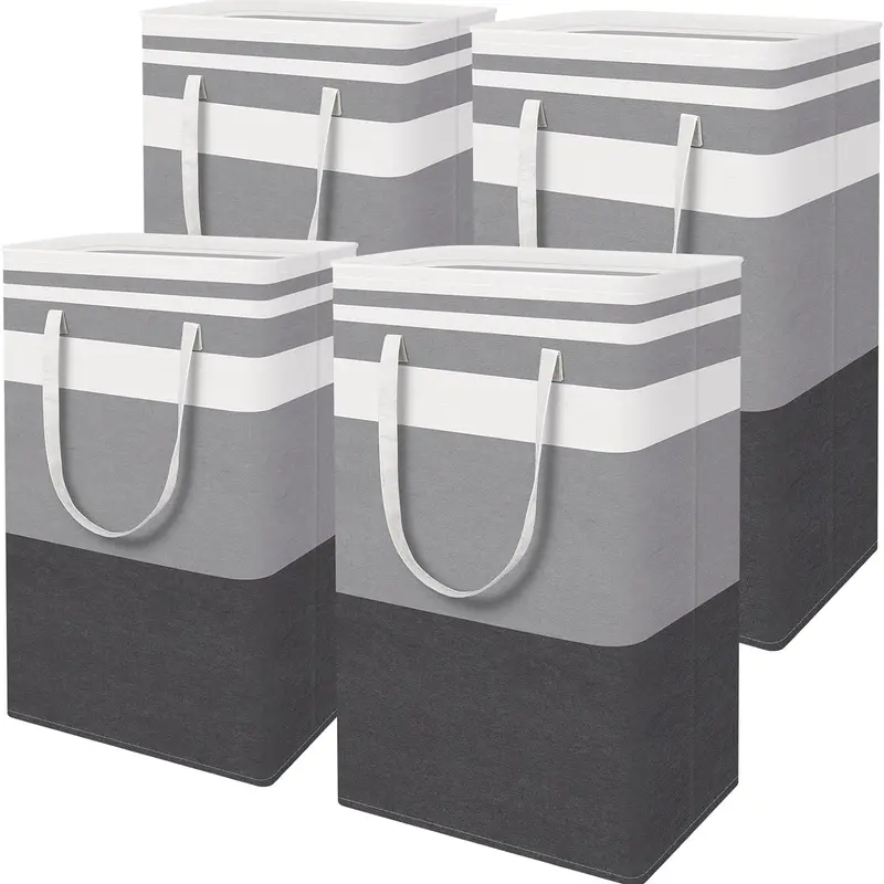 2-piece/4-piece large laundry basket bag waterproof independent foldable high leg with extended handle cotton storage camping apartment home campus