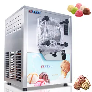 FSKEKU Hard Ice Cream Maker Commercial Gelato Machine 16-24L/H 5.3 Gph Stainless Steel Auto Clean LED Display for Restaurant Bar Home