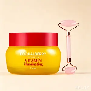 (Free Gift: Facial Massage Stick)EQQUALBERRY Vitamin Illuminating Cream 50ml | Vitamin C, 5% Niacinamide & 3% TXAI, Fades Dark Spots & Repairs Skin Barrier