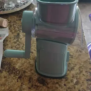 UFORU 5-in-1 Rotary Cheese Grater & Vegetable Chopper with Suction Base, 10 Stainless Blades & Safety Handle - for Cheese, Vegetables, Fruits & Shredding Chicken