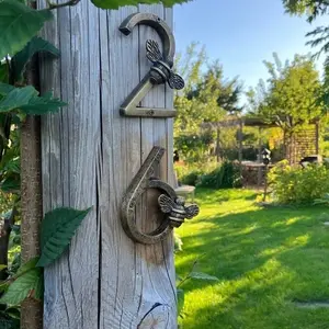 New Bee House Number Sign Brass Bee Door Number Metal Craft