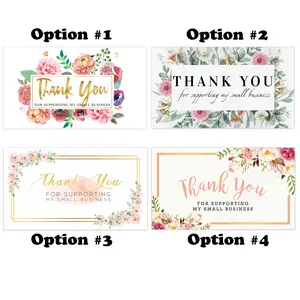 Thank You for Supporting My Small Business Design - Small Business - Thank You Cards - 3.5 x 2 Inches, 100 pcs, 300GSM Card Stock