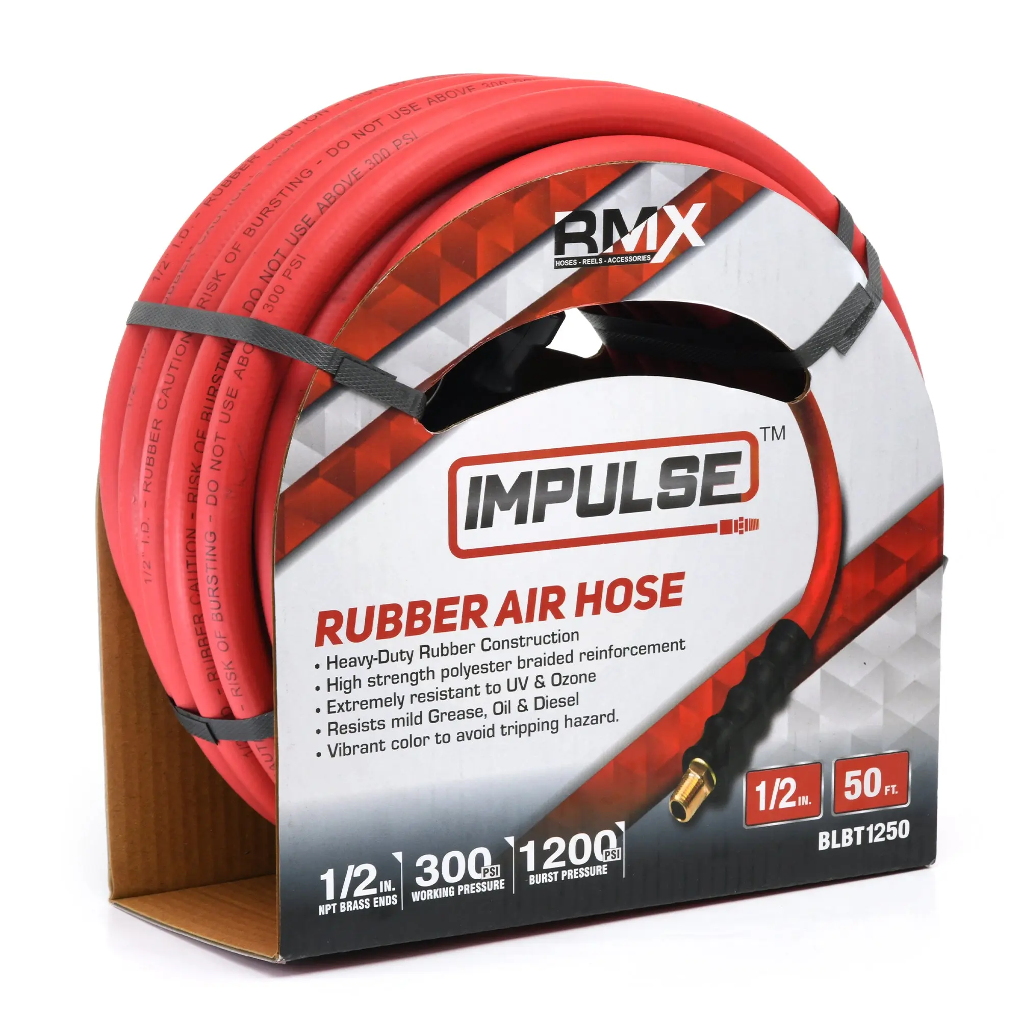 RMX Impulse 1/2" x 50 Rubber Air Hose RMX Impulse 1/2" x 50 Rubber Air Hose