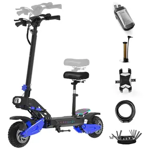 2026 REDDYDY RD2 5000W Adult Off-Road Dual Motor Electric Scooter - 60V 25Ah Battery, 50 mph, 55-mile Range, 10.5-inch Tires, Hydraulic Brakes, Front and Rear Suspension, Foldable, UL2272 Certified