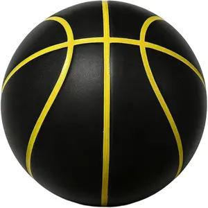 Silent Basketball Size 7 (29.5") Airless Basketball  Basketball - Grooved Indoor Basketball for Quiet Dribbling and Indoor , Pro PU  Ball - Quieter Basketball Gifts for Boys