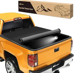 Nilight Soft Roll-Up Tonneau Cover, Automotive Car Bed Cover, Vehicle Protection Accessory, Compatible with 2014-2018 Chevy Silverado 1500/GMC Sierra 1500, Fits 5.8ft Beds, Car Bed Covers