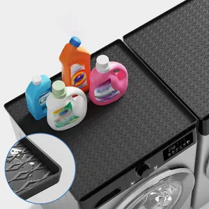 1 PCS Scyfreid Silicone Washer and Dryer Covers 25.6"x23.6" Grey Non-Slip Waterproof Protector for Laundry Machine & Dryer Easy Clean Home Decor Mat Gift Dustproof Design Household Items