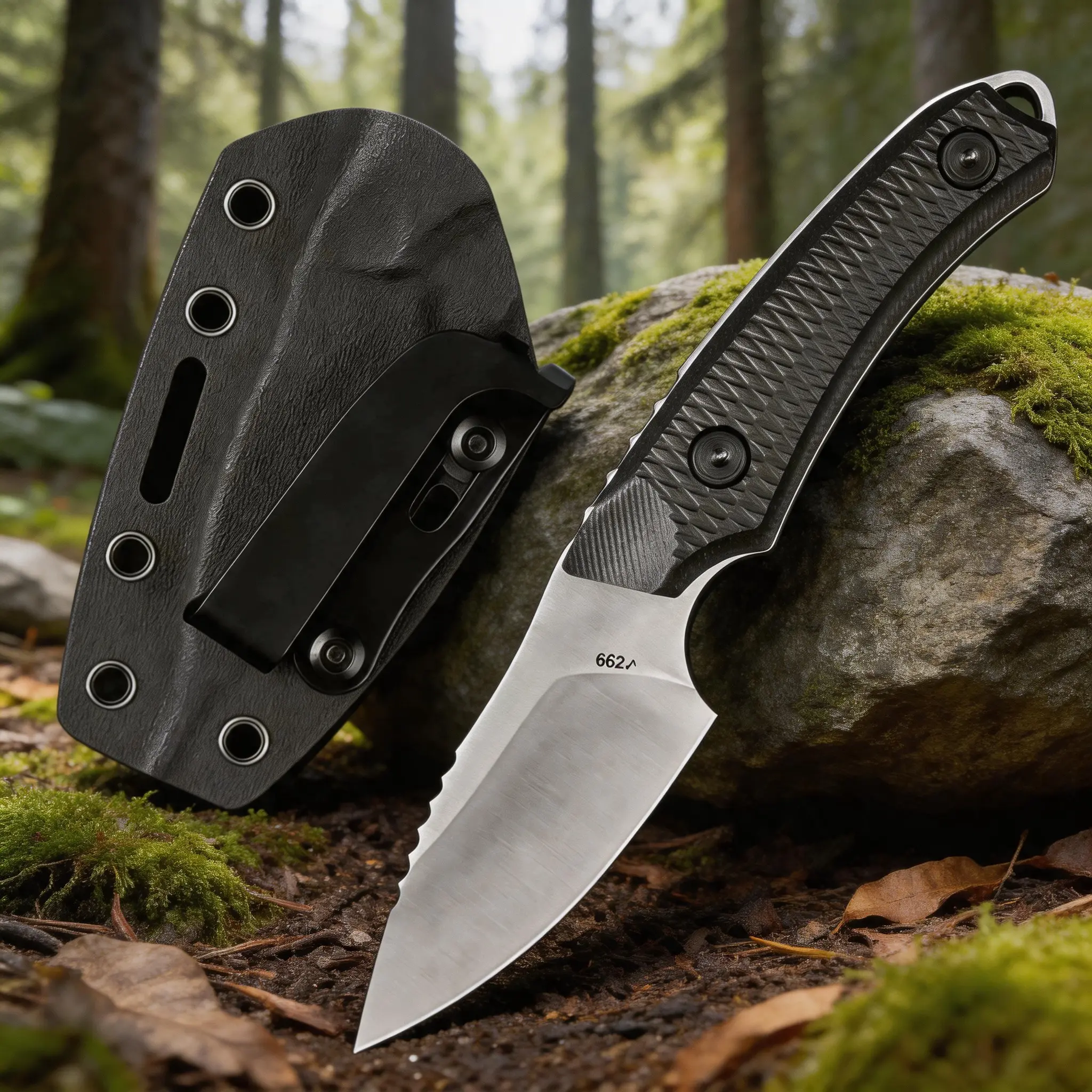 662 Alpha Scout EDC fixed blade gear, suitable for camping, hunting and bushcraft | lightweight outdoor cutting tool | ideal practical gift for men