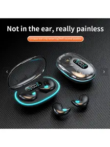 TWS Wireless Earbuds - New Style Side-Sleeping Hanging Over-Ear Headphones with 9D Stereo, Dolby Bass, HIFI Sound, HD Calling, Bluetooth Connectivity for Android & iPhone Sports Use, Earbuds Wireless
