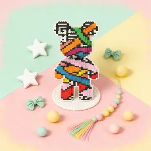 Creative Teddy Bear Puzzle Building Block Set, Room Decor Gift for Birthday Halloween Valentine Christmas Eve, Perfect for Home DIY Crafts