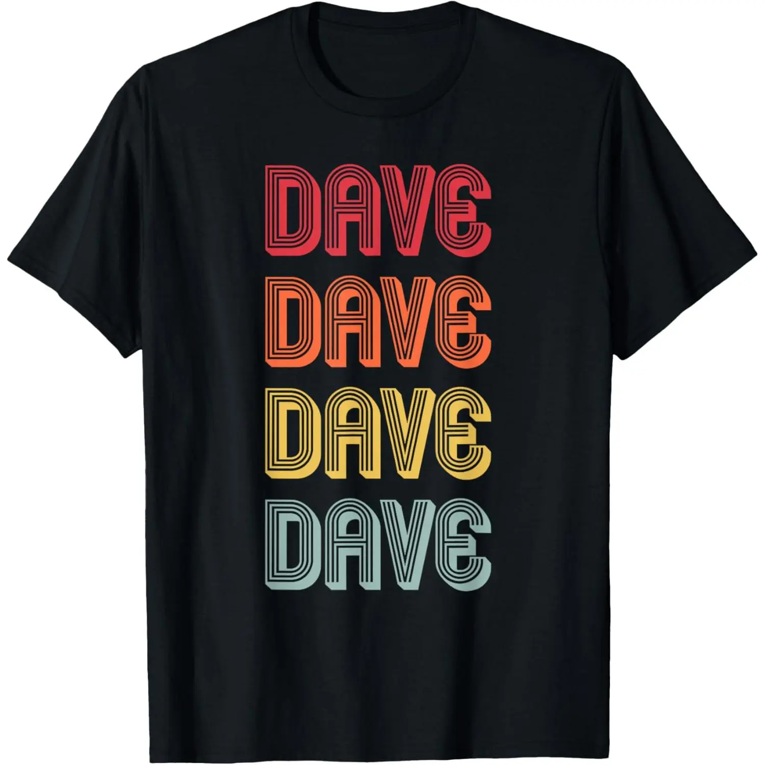 DAVE Gift Name Personalized Funny Retro Vintage Birthday T-Shirt,Made in USA