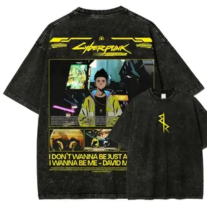 Cyberpunk Edgerunner Unisex Fit Washed T-Shirt27