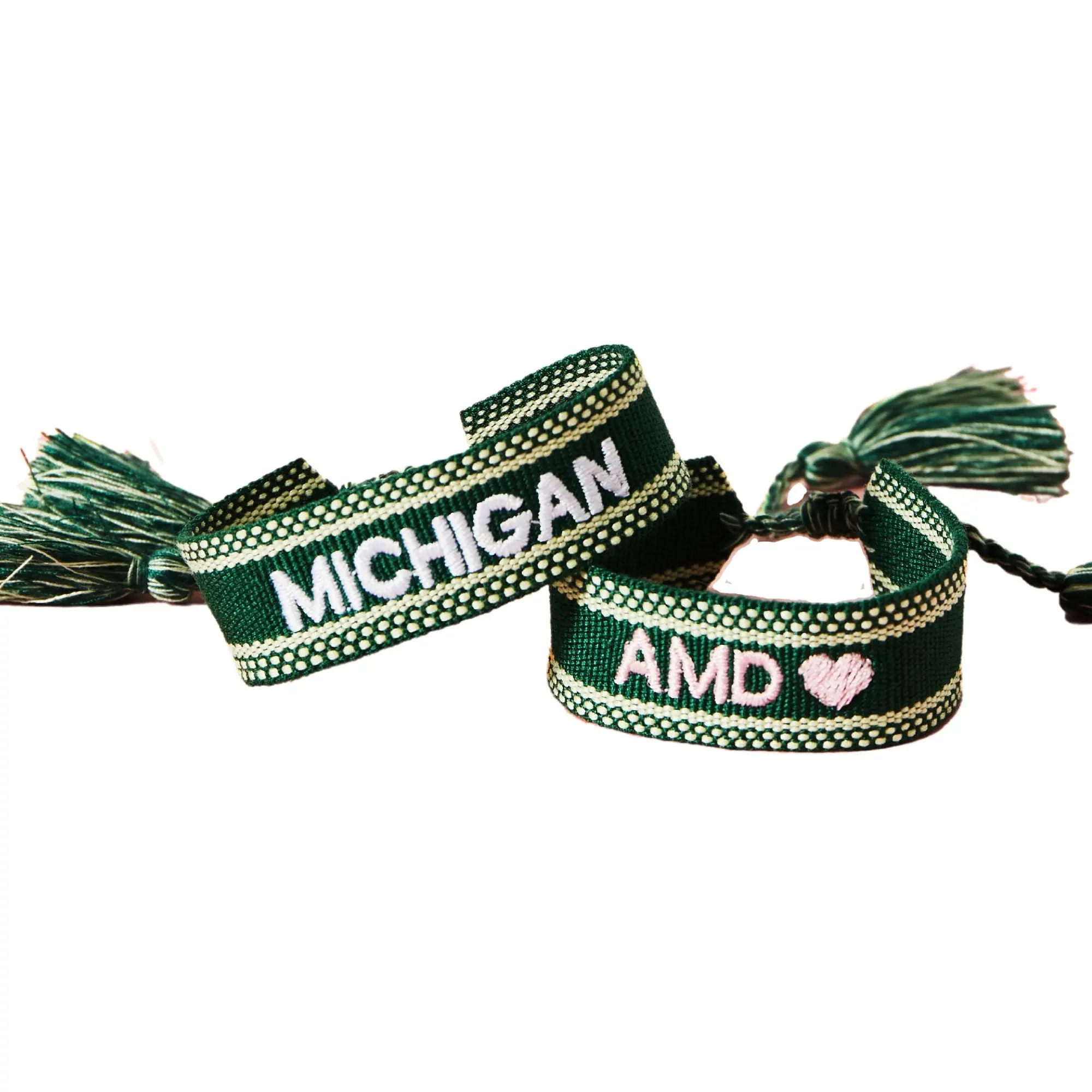 Embroidered Bracelet with Motif