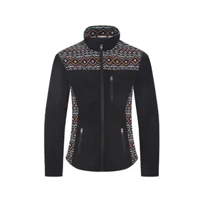 Women's Western Aztec Print Jacket -LJ650EMB-AZ-BLACK-BROWN