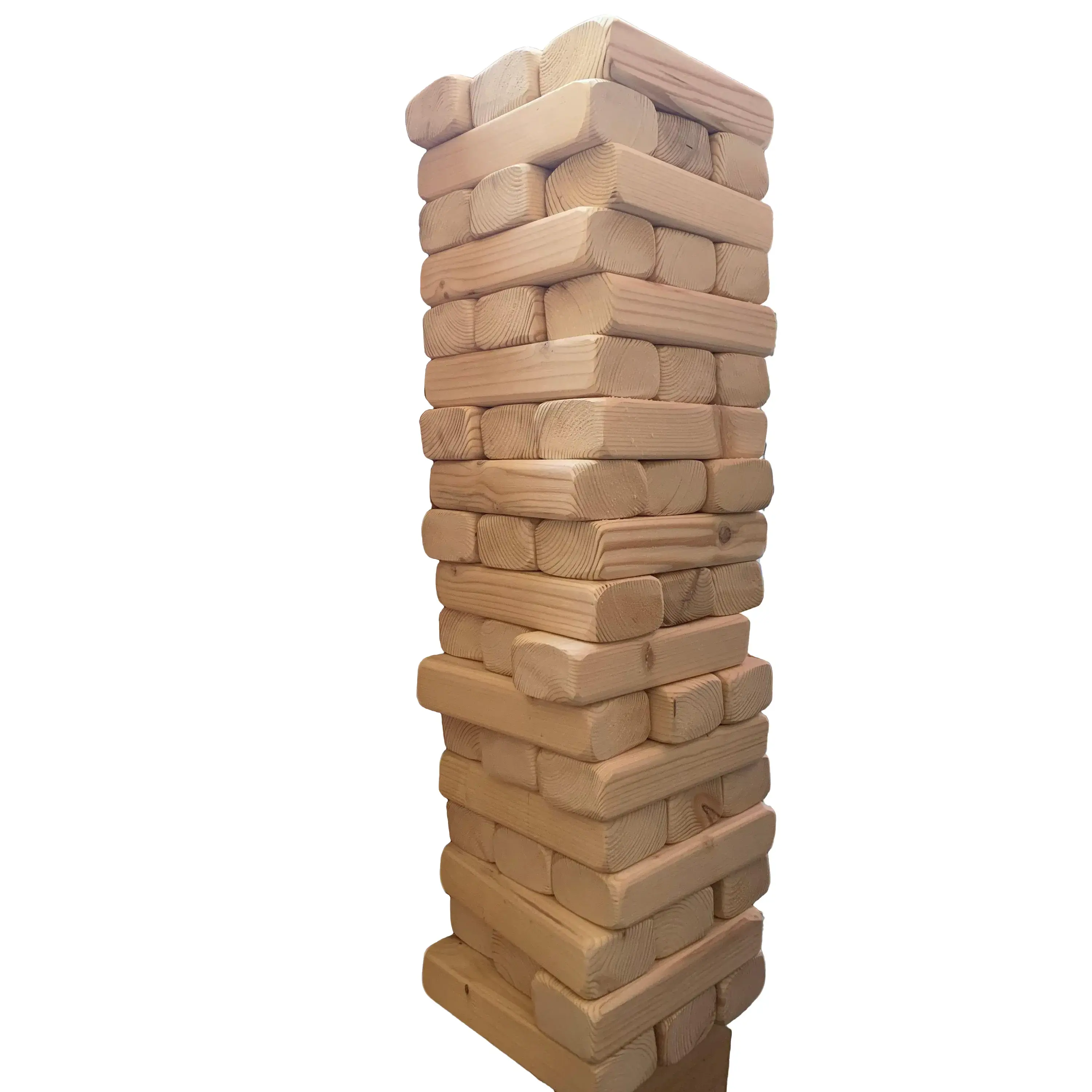 Giant Tumble Topple Game Timbers Wood 45 blocks approx 7.5x2.7x1.7in jumbo family game fun outdoor yard and lawn wedding gift