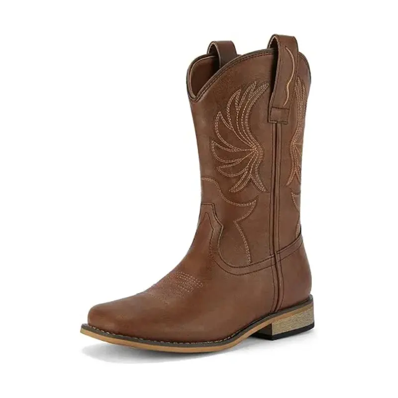 Cowboy Boots for Kids & Toddlers, Retro Tie-Dye Leather Rodeo Outfit Boot with Side Zipper and Low Heel, Fashion Boot, Rodeo Outfit Inspo