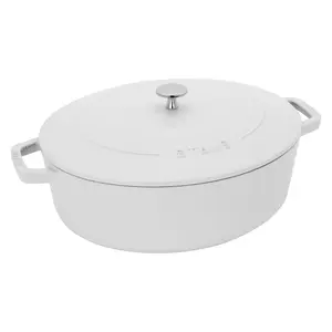 STAUB Enameled Cast Iron Cocotte, 6.25-qt Oval Dutch Oven, Made in France