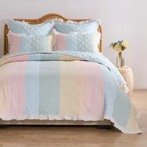 Greenland Home Fashions Tessie Pastel 3-Piece Quilt Set