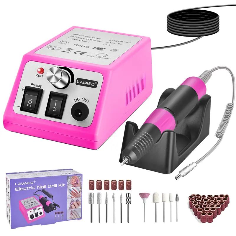 LAVAED 35000 RPM Professional E-File Nail Drilling Machine, High-Speed Electric Tool for Acrylic & Gel Nails, Care Solution for Salon & At-Home DIY Manicure Pedicure