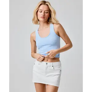 Micro Mini Denim Skirt