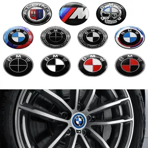 4Pcs 56mm 60mm 65mm Car Styling Wheel Center Hub Caps Stickers Car Decorative Sticker Emblem Badge For BMW M E36 E39 E46 E30 E34 E53 E90 E60 E70 E87 E92 F10 F20 F30 X1 X3 X5 X6 Accessories Car Decals