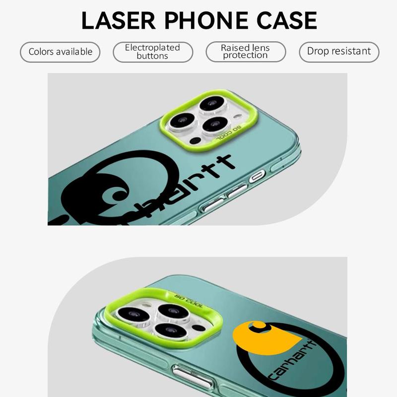 Fashion Luxury C-CarhARtts Phone Case for iPhone 17 16 15 14 13 12 11 Pro Max Air Magnetic MagSafe Matte Laser Metallic Phone Case | Aurora Gradient Finish with Smooth Matte Texture | Durable Scratch-Resistant Anti-Fingerprint Protective Cover