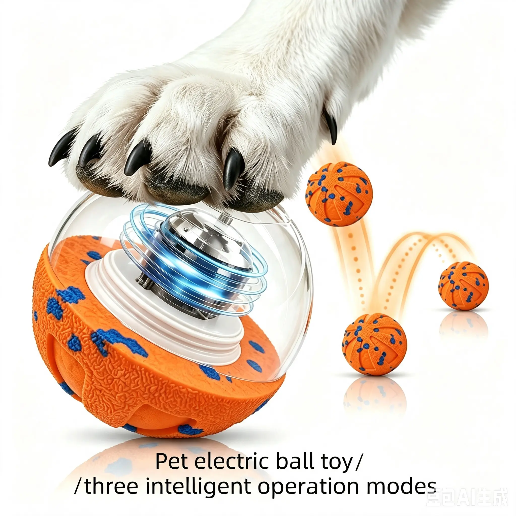 New jumping ball intelligent shaking dog walking toy ball, bite resistant and wear-resistant upgraded thick shell, detachable, easy to clean, rechargeable, interactive, stress relieving, automatic pet toy