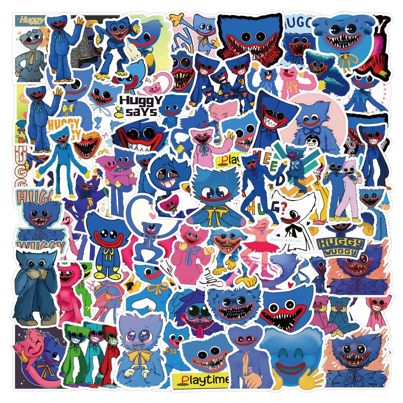 100 Sheets Cartoon Graffiti Stickers, Waterproof Stickers for Car Luggage Water Cup Skateboard Phone Case, Fun Game Time Stickers