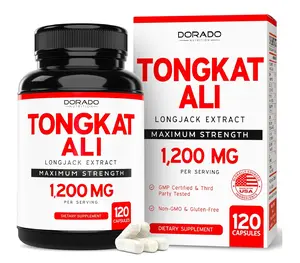 Dorado Nutrition Tongkat Ali 1200mg Supplement - 120 Capsules per Bottle