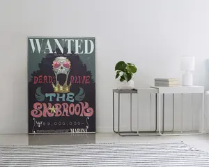 One piece poster, Brook soul king poster, one piece wanted poster, Brook wanted poster, Anime poster, Vintage anime poster, manga poster