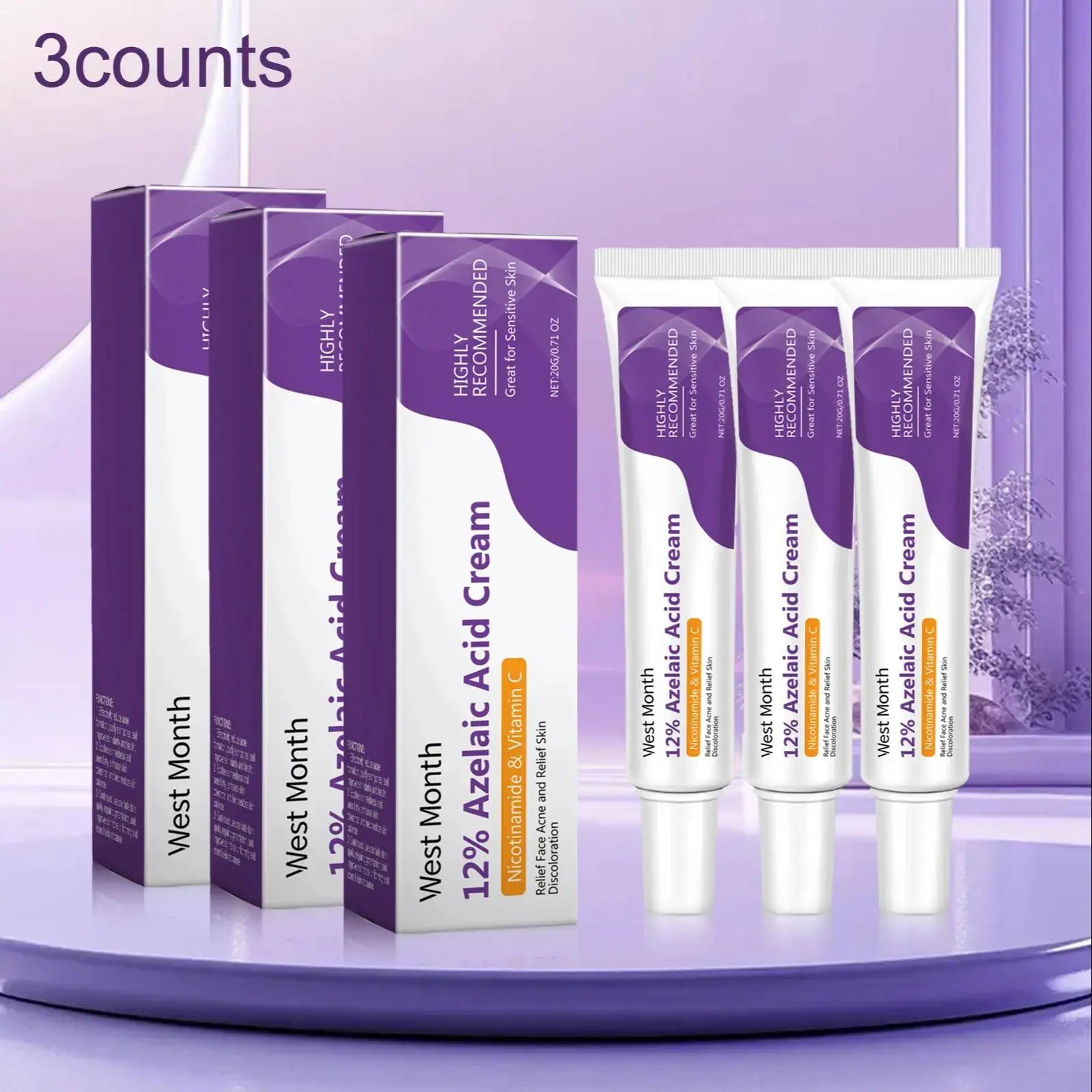 Amino Acid Facial Cream, 1 Count/3 Counts Gentle Moisturizing Facial face cream set face Care Moisturizer, Hydrating Facial Massage Cream, Dewy Skin Cream for Hydrate Skin Repair moisturizer for face